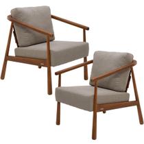 Kit 02 Poltronas Decorativas Para Sala de Estar Living Emma L02 Bouclê Bege - Lyam Decor Kit 02 Poltronas Decorativas Para Sala de Estar Living Emma L02 Bouclê Bege - Lyam Decor