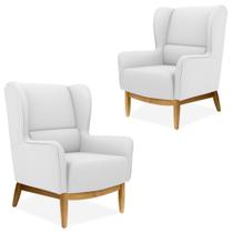Kit 02 Poltronas Decorativas Para Sala de Estar Milena Base de Madeira SintéticoC-12 - Lyam Decor Kit 02 Poltronas Decorativas Para Sala de Estar Milena Base de Madeira SintéticoC-12 - Lyam Decor