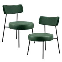 Kit 02 Poltronas Decorativas Sala De Estar Base Fixa Londres F01 Sintético Verde Musgo - Lyam Decor Kit 02 Poltronas Decorativas Sala De Estar Base Fixa Londres F01 Sintético Verde Musgo - Lyam Decor
