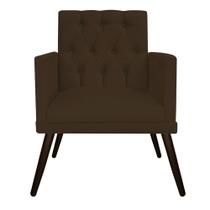 kit 02 Poltronas Fernanda Palito Tabaco Suede Marrom - KDAcanto Móveis