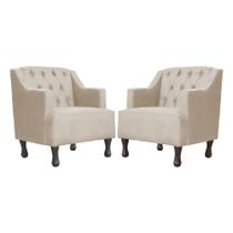 Kit 02 poltronas Genesis Luxo Suede Cores - DS Estofados