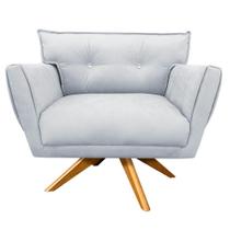 Kit 02 Poltronas Giratória Anitta Suede Strass Base Madeira