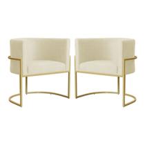 Kit 02 Poltronas Luana Para Quarto Suede Cores - DS Estofados