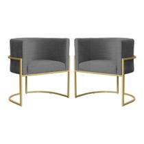 Kit 02 Poltronas Luana Para Sala Linho Cores - S.A Móveis