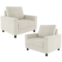 Kit 02 Poltronas Malta Linho Champagne Kit 02 Poltronas Malta Linho Champagne