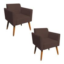 Kit 02 Poltronas Marisa Marrom Kit 02 Poltronas Marisa Marrom