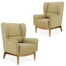 Kit 02 Poltronas Milena D02 Bege Escuro C-19