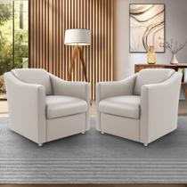 Kit 02 Poltronas Milla Decorativa No material sintético 04 Cores Kit 02 Poltronas Milla Decorativa No material sintético 04 Cores