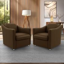 Kit 02 Poltronas Milla Decorativa No material sintético 04 Cores Kit 02 Poltronas Milla Decorativa No material sintético 04 Cores