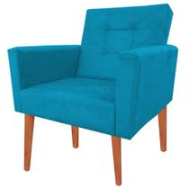 Kit 02 Poltronas Nina Decorativa Palito Luxo Tecido