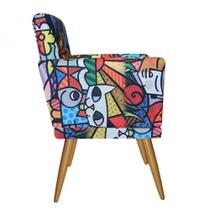 Kit 02 Poltronas Nina Rodapé Sala de Estar Recepção Romero Brito - Ahz Móveis