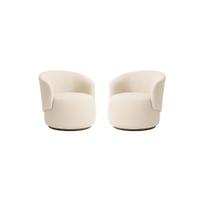 Kit 02 Poltronas Orgânica Decorativa Beatriz Boucle Bege - Montanaris Decor Kit 02 Poltronas Orgânica Decorativa Beatriz Boucle Bege - Montanaris Decor