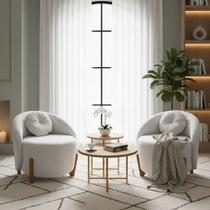 Kit 02 Poltronas Orgânicas Curvas Amsterdã Boucle - Montanari's Decor Kit 02 Poltronas Orgânicas Curvas Amsterdã Boucle - Montanari's Decor