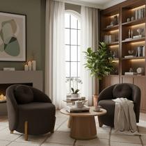 Kit 02 Poltronas Orgânicas Curvas Amsterdã Boucle - Montanari's Decor Kit 02 Poltronas Orgânicas Curvas Amsterdã Boucle - Montanari's Decor