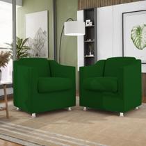 Kit 02 Poltronas Recepção Consultório Suede Balaqui Decor