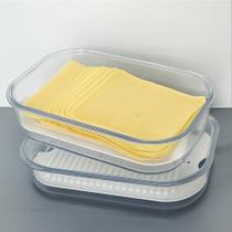 Kit 02 Porta Frios Empilhável Transparente Com Grade 1 Litro