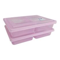 Kit 02 Porta Frios Organizador Duplo Plástico Translucido