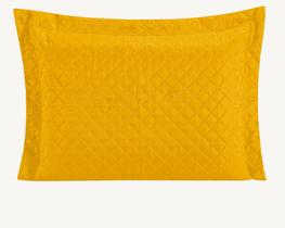 Kit 02 Porta Travesseiro Matelado Fronha Capa Debrun Amarelo