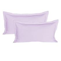 Kit 02 Porta Travesseiros King 50x90 Cm em Malha 100% Algodão Lilás Arrumadinho Enxovais