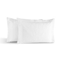 Kit 02 Portas Travesseiros Percal 180 Fios Silver 60% Algodão 40% Poliéster - Branco Kit 02 Portas Travesseiros Percal 180 Fios Silver 60% Algodão 40% Poliéster - Branco