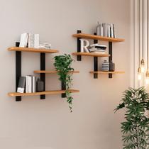Kit 02 Prateleiras Suspensa para Livros Industrial 100% MDF Kit 02 Prateleiras Suspensa para Livros Industrial 100% MDF