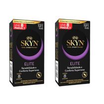 Kit 02 Preservativo Skyn Feel Elite Ultrafino 8 Un Blowtex