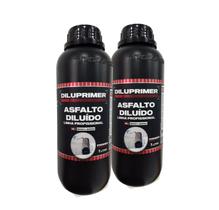Kit 02 Primer Asfáltico Base Água 1L Para Aderência de Manta e Fitas Asfálticas Telhado Laje