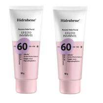 Kit 02 Protetor Solar Fps 60 Efeito Invisível 50g - Hidrabene