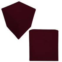 Kit 02 Puff Decorativo Dado Quadrado Suede Bordo