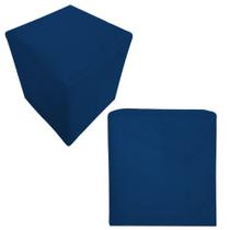 Kit 02 Puff Decorativo Dado Quadrado Suede Marinho