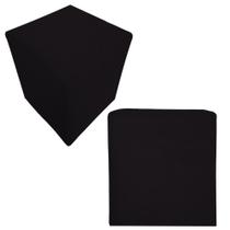 Kit 02 Puff Decorativo Dado Quadrado Suede Preto