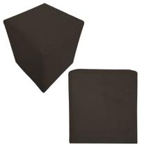 Kit 02 Puff Decorativo Dado Quadrado Suede Preto