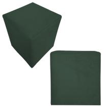 Kit 02 Puff Decorativo Dado Quadrado Suede Verde