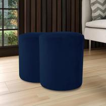 KIT 02 Puff Narciso com Pés Plásticos Conforto e Estilo para sua Casa