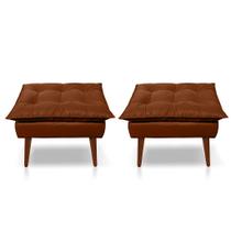 Kit 02 Puff Opala Decorativo Panqueta de apoiar os pés escolha a cor