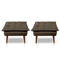 Kit 02 Puff Opala Decorativo Panqueta de apoiar os pés escolha a cor