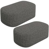 Kit 02 Puffs Decorativo Orgânico para Living Quarto 100cm Doha W01 Linho Mescla Chumbo - Lyam Decor Kit 02 Puffs Decorativo Orgânico para Living Quarto 100cm Doha W01 Linho Mescla Chumbo - Lyam Decor