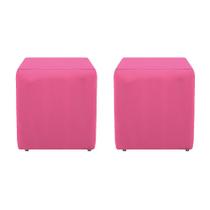 Kit 02 Puffs Decorativos Dado Corano Pink - ADJ DECOR