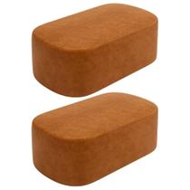 Kit 02 Puffs Decorativos Orgânicos Para Living Quarto 100cm Doha W01 material sintético Canela - Lyam Decor Kit 02 Puffs Decorativos Orgânicos Para Living Quarto 100cm Doha W01 material sintético Canela - Lyam Decor