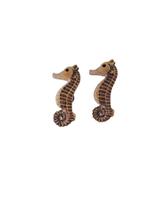 Kit 02 Puxador Decorativo Cavalo Marinho Marrom - BSKF Kit 02 Puxador Decorativo Cavalo Marinho Marrom - BSKF