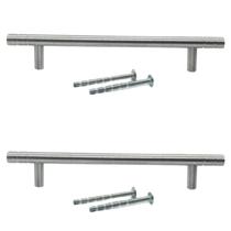 Kit 02 Puxador Haste Alumínio Acetinado Frisos 224mm Móveis Kit 02 Puxador Haste Alumínio Acetinado Frisos 224mm Móveis