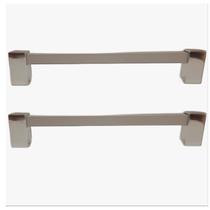 Kit 02 Puxadores Tubo Quadrado 96mm Cromado / Anodizado Kit 02 Puxadores Tubo Quadrado 96mm Cromado / Anodizado