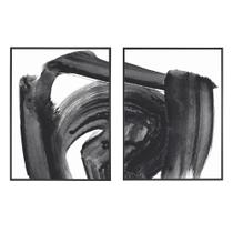 Kit 02 Quadros de Parede Decorativo Canvas Abstrasto 80cm M02 - D'Rossi Kit 02 Quadros de Parede Decorativo Canvas Abstrasto 80cm M02 - D'Rossi