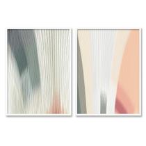 Kit 02 Quadros Decorativos Abstrato Brisa Serena com Vidro Kit 02 Quadros Decorativos Abstrato Brisa Serena com Vidro