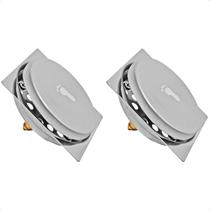 Kit 02 Ralo Click Quadrado 10x10 Inox Veda Cheiro e Insetos Kit 02 Ralo Click Quadrado 10x10 Inox Veda Cheiro e Insetos