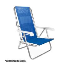 Kit 02 Refil Cadeira de Praia Azul Modelo Reclinável Grande Tela Resistente (suporta) 180kg (não Acompanha Cadeira) - CIKALA