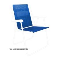 Kit 02 Refil Cadeira de Praia Azul Tela Resistente Suporta 180kg (não Acompanha Cadeira) - CIKALA