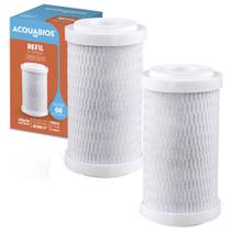 Kit 02 Refil Carbon Block Acqua 5" Acquabios de Reposição Filtro Com Torneira Kit 02 Refil Carbon Block Acqua 5" Acquabios de Reposição Filtro Com Torneira