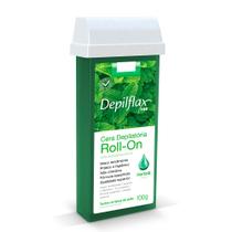 Kit 02 Refil Cera Depilatória Roll On Hortelã Depilflax 100g