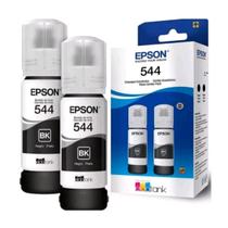 Kit 02 Refil de Tinta Preta T544 Para Epson L3110 L3150 L3210 L3250